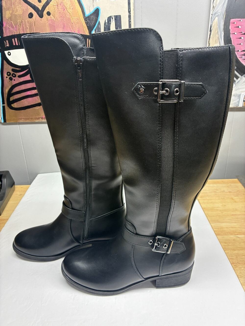 Croft & Barrow Uleen Women’s 6.5 Black Knee High Riding Boots New in Box